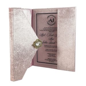 pink velvet envelope for invitation cards