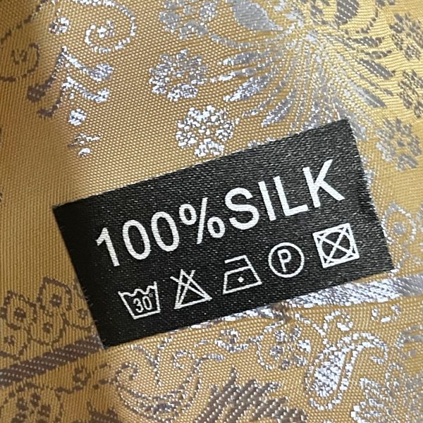 Label on silk shawl