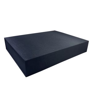 Foldable black magnetic silk box