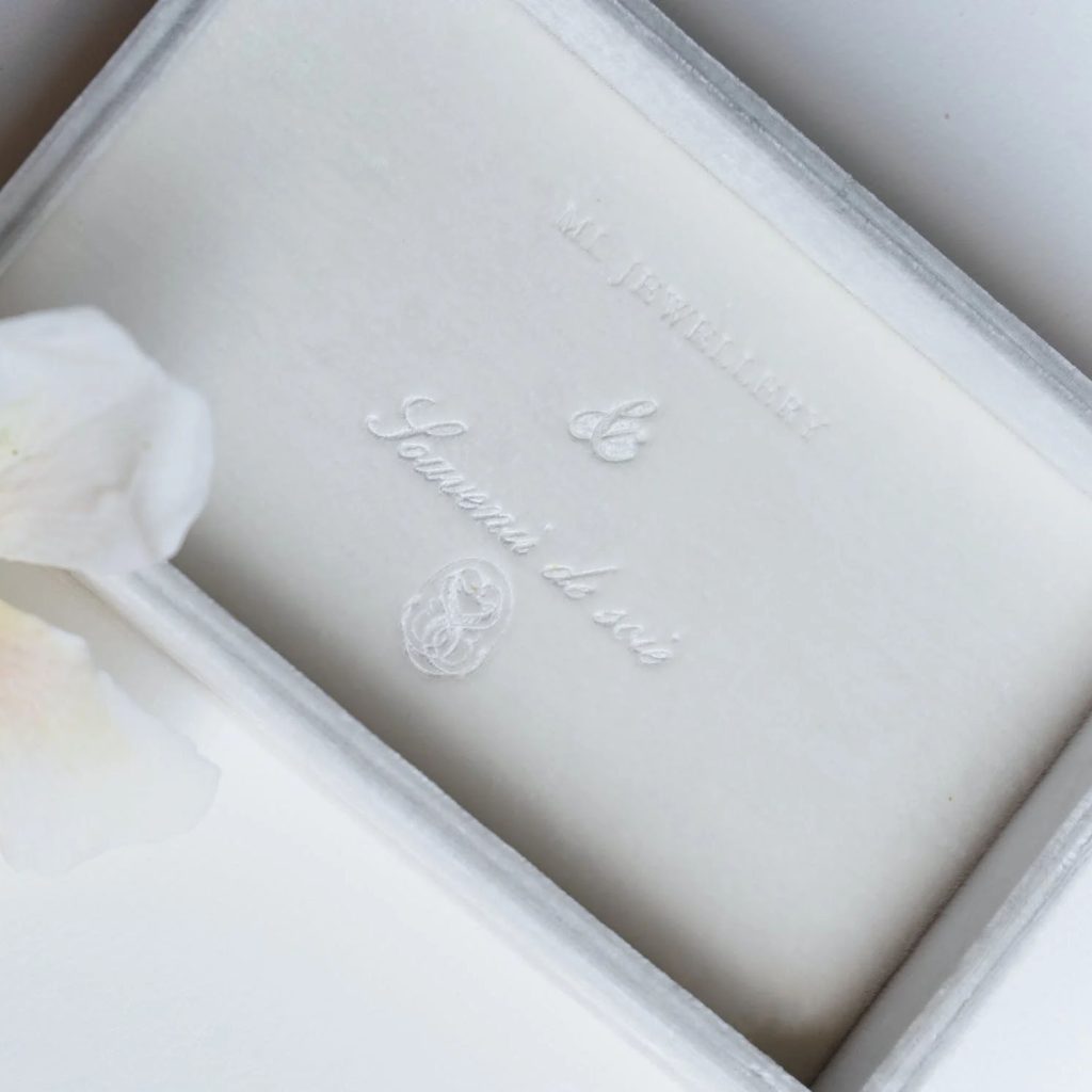 Beautiful Padded Silver Thai Silk Gift Box With Hinged Lid - Luxury ...