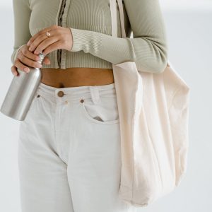 Plain cotton shopping bag