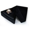 Black triangle shape jewelry box for rings