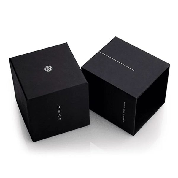 Elegant black packaging box with logo print from Thailand