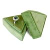 Green velvet ring box