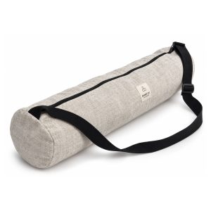 natural linen yoga mat bag