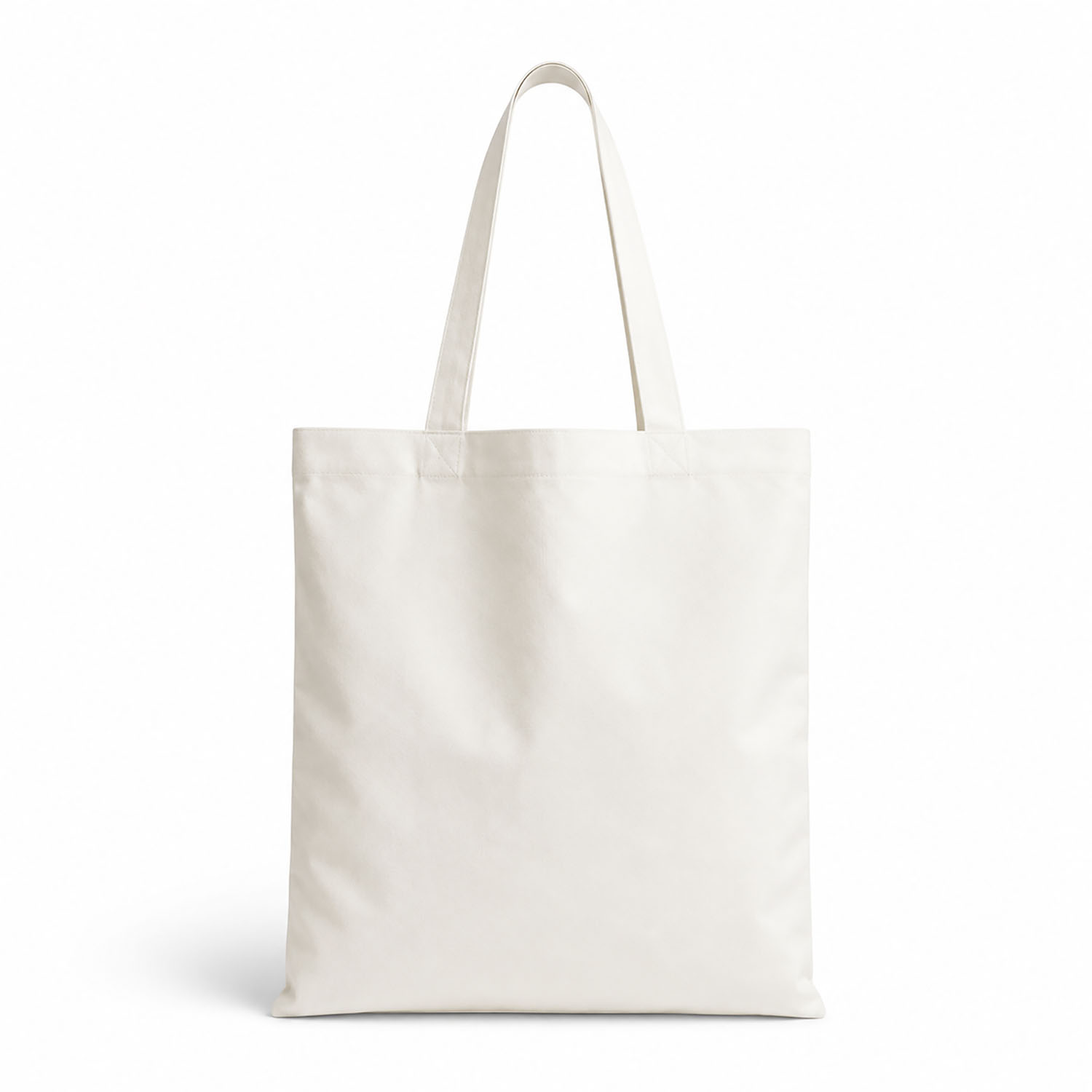 off-white cotton canvas tote bag