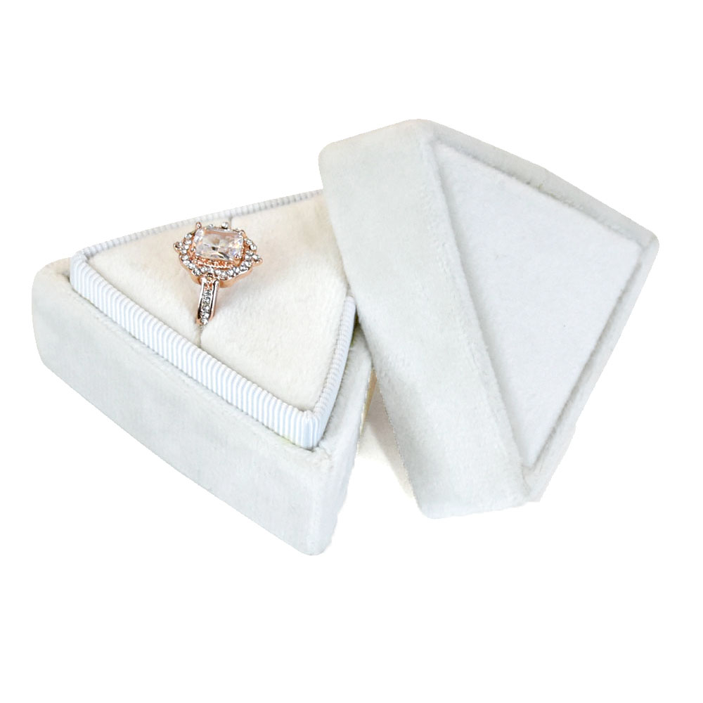 White velvet jewelry box