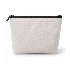 Custom Zippered Cotton Canvas Cosmetic Bag