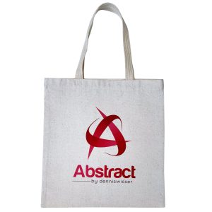 Digital logo printed cotton canvas tote bag