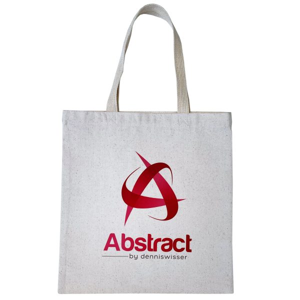 Digital logo printed cotton canvas tote bag