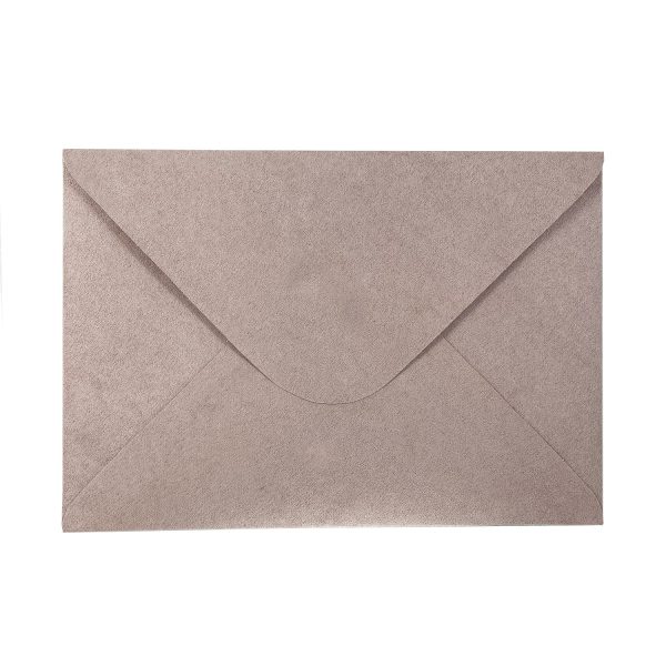 Suede wedding envelope