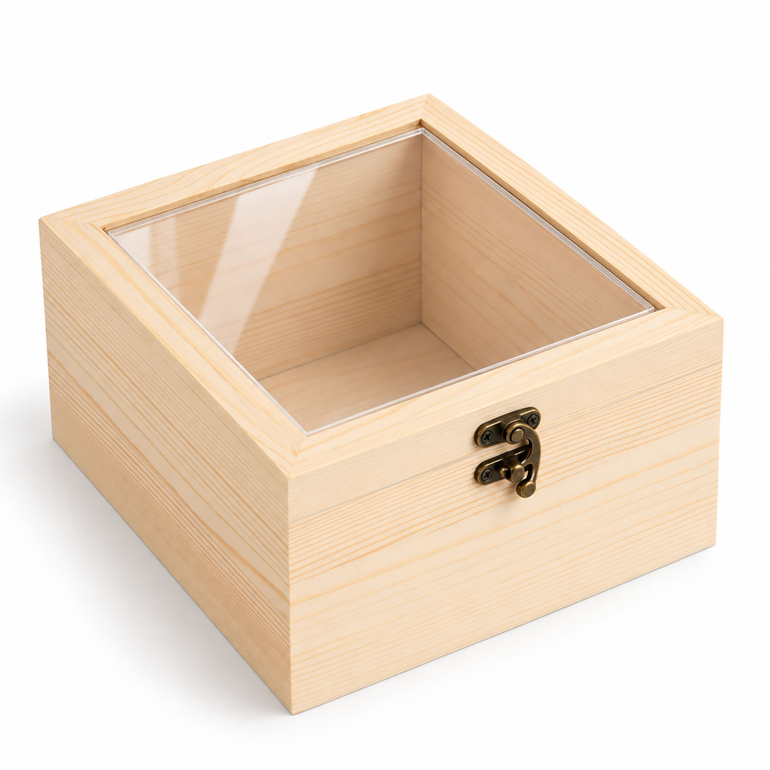 Pine Wood Box with Acrylic Lid | Custom Made