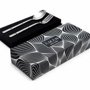 Custom Printed Corporate Gift Box – Black Silk with White Print