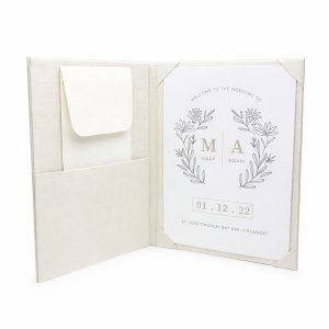 Ivory Linen Invitation Suite Folio