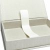 Pale khaki linen photo box