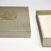 Luxury champagne gold silk box