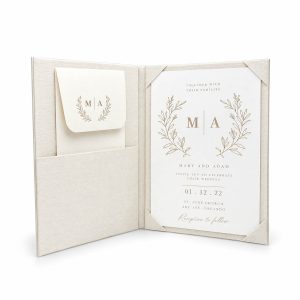 Ivory Linen Invitation Folio