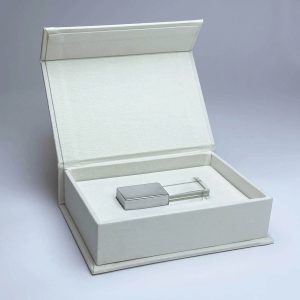 ivory linen USB box