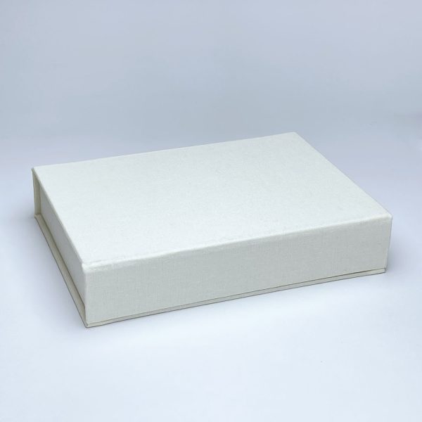 ivory magnet fabric photo box