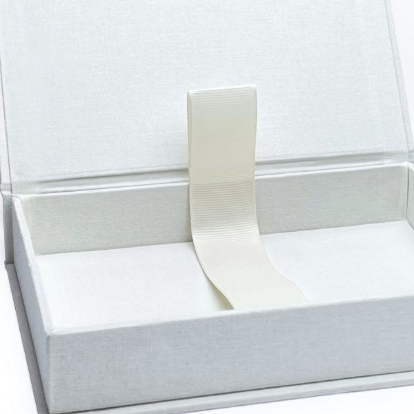 close-up picture linen photo box