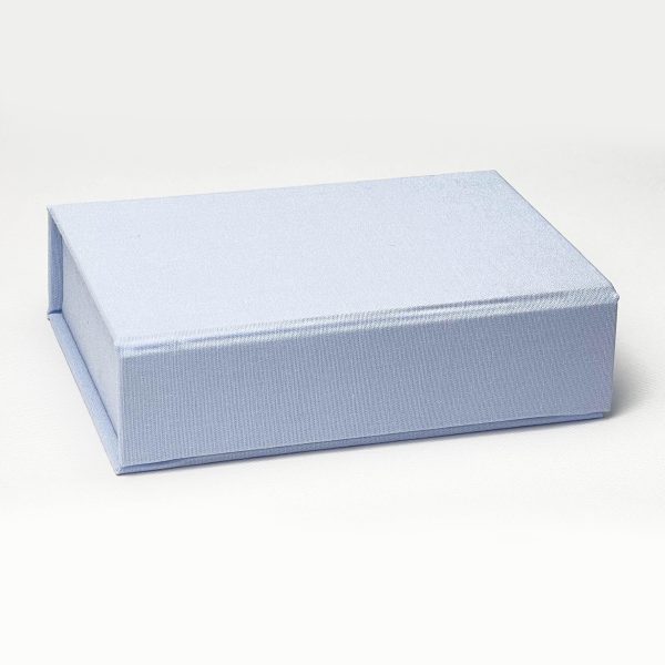 Pale Blue Linen USB Box - Image 3