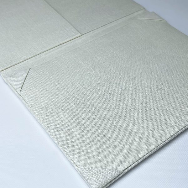 Ivory linen invitation folio