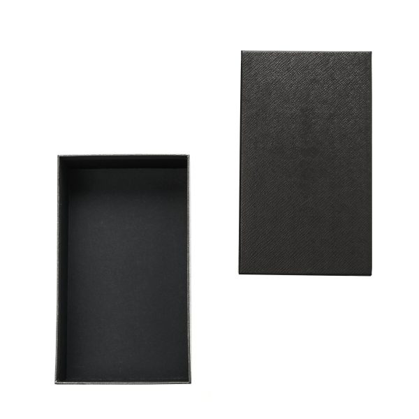 luxury rectangle black leatherette box