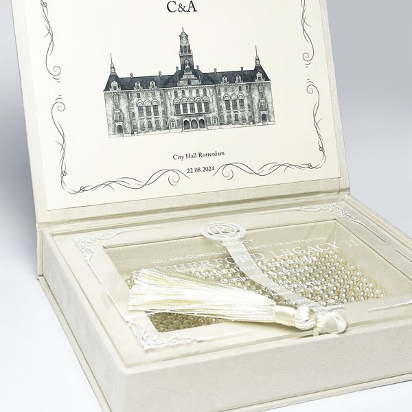 High-end boxed wedding invitation for acrylic cards