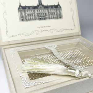 Luxury boxed wedding invitation creation by Dennis Wisser