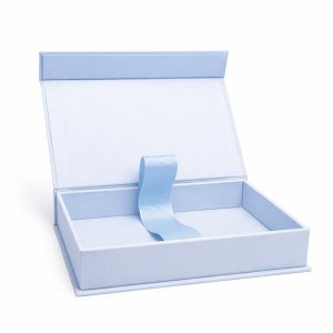 Pale blue 4x6 linen photo box