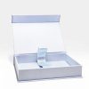 Pale blue linen photo storage box