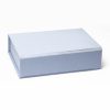 Closed pale blue linen USB box