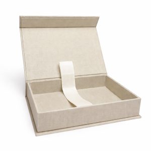 Pale Khaki Linen Photo Box