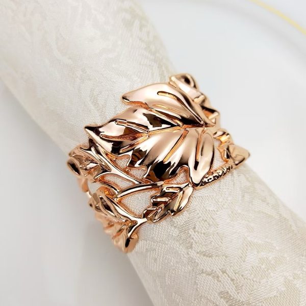 Rose-Gold Leaf Napkin Ring