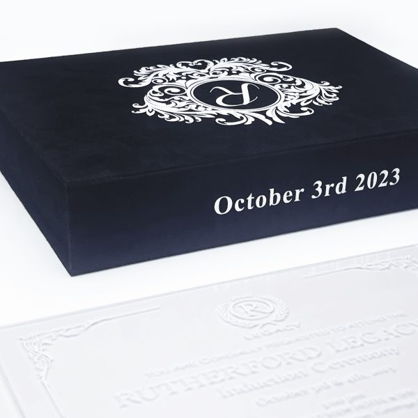 Black & White Velvet Invitation Box - Image 4