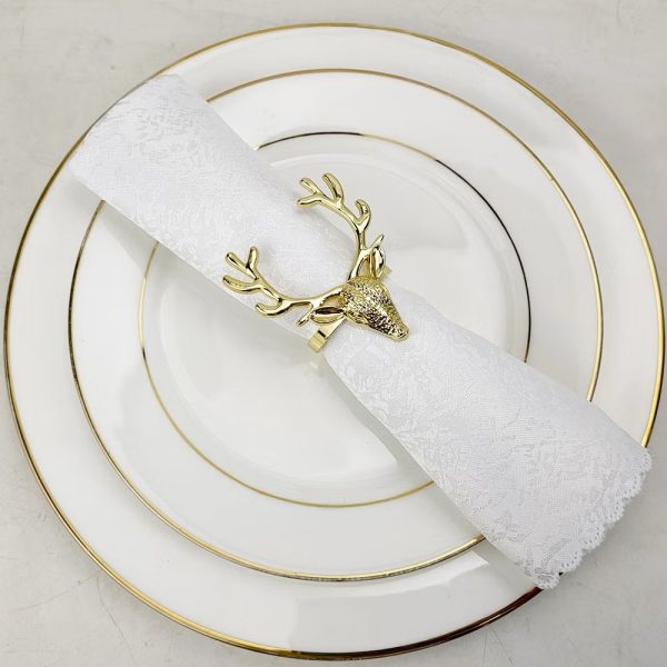 Elegant golden Christmas napkin ring