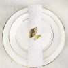 Luxury golden leaf napkin ring