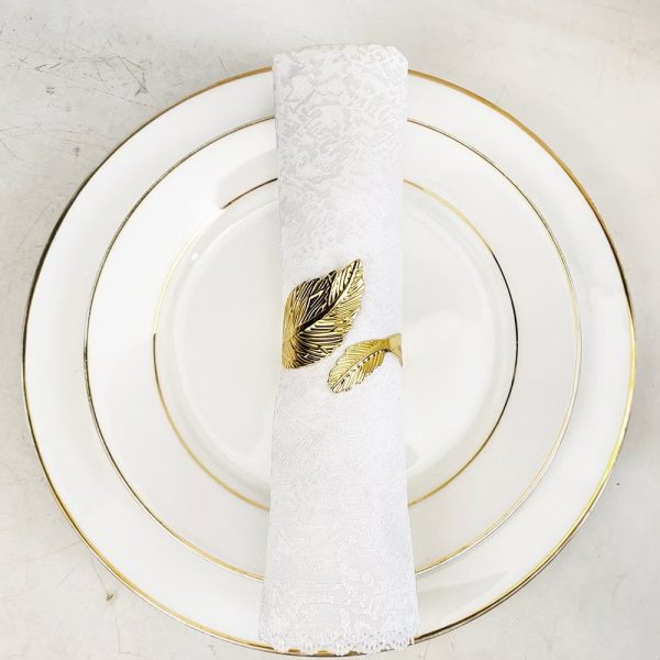 Luxury golden leaf napkin ring