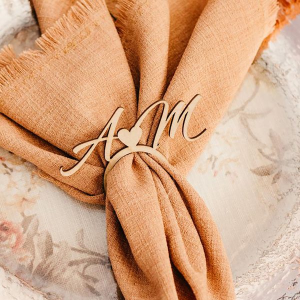 Monogram Napkin Ring Holders