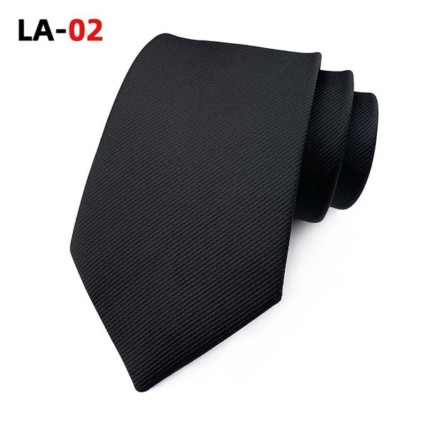 black silk necktie