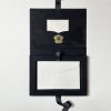 Black Velvet Invitation Box & Gold Foil-Stamped Monogram - Image 3