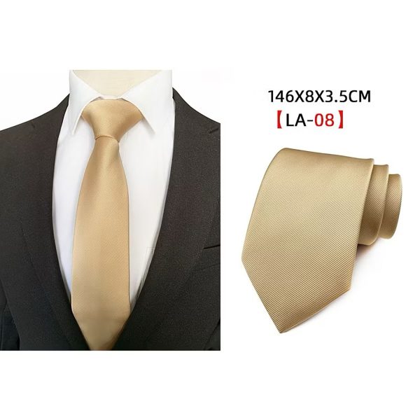champagne gold silk necktie