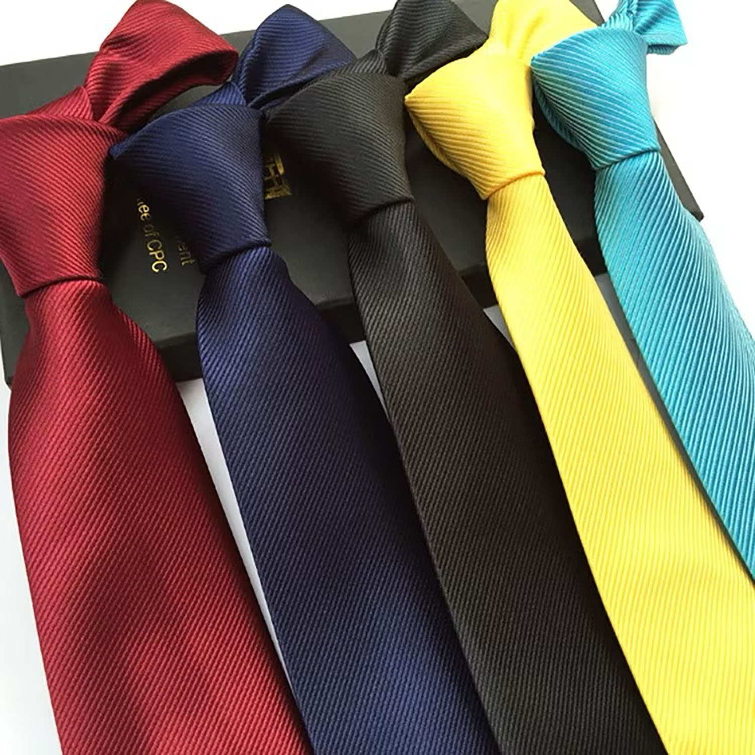Close-up picture of our high quality silk neckties from Chiang Mai, Thailand