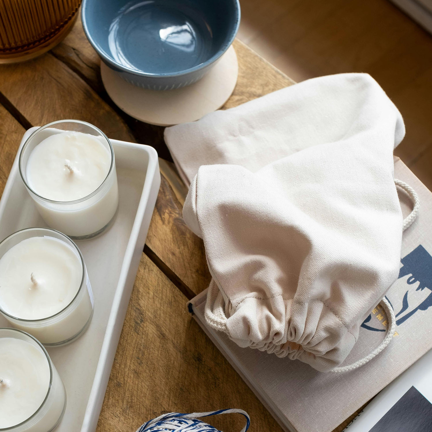 Natural Canvas Drawing Bags from Chiang Mai, Thailand