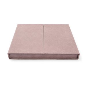 Dusty Rose Suede Gatefold Invitation Box 5 x 7 inch cards