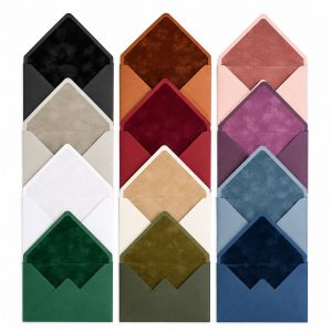 luxury paper velvet envelope 5x7 inches cards