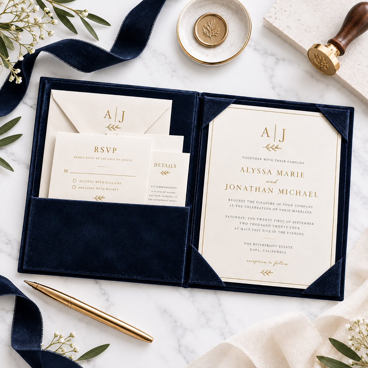 luxury custom wedding invitations